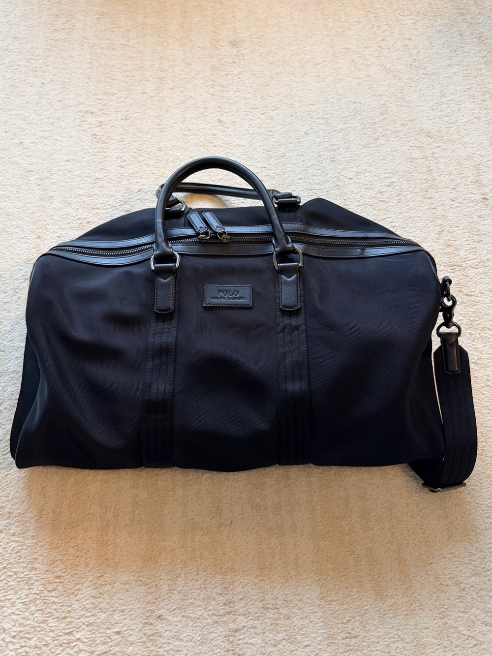 Polo by Ralph Lauren Black Duffel Bag with Strap